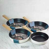 تابه دسته چوبی دنی هوم DannyHome کرم (سایز ۲۰، ۲۶ و ۲۸ سانتیمتر) - سایز۲۰