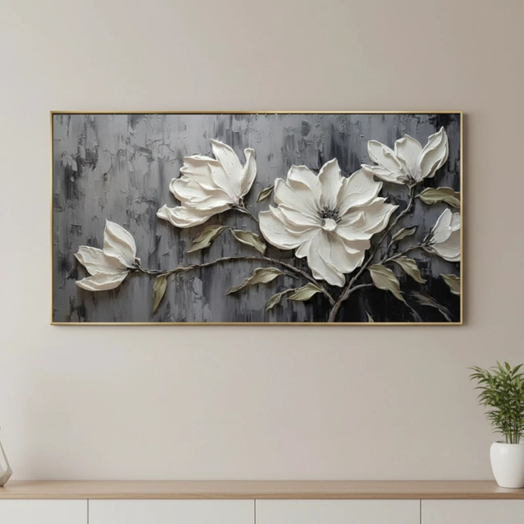 تابلو دكوراتيو شاین نقش برجسته كل سايز ١٨٥*٩٥