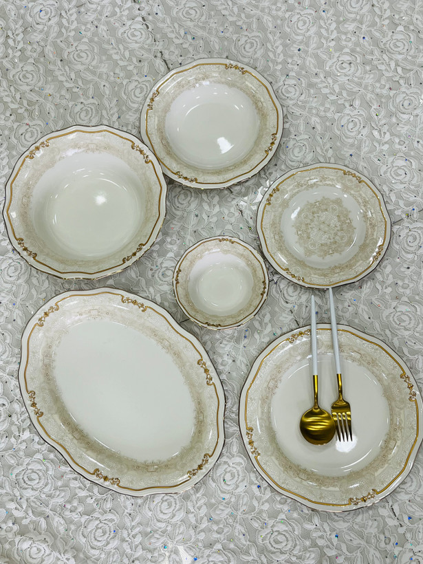 سرویس غذا خوری چینی الیزایت ۲۶ پارچه( ست ۶ نفره)