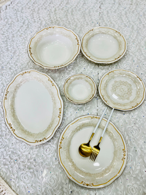 سرویس غذا خوری چینی الیزایت ۲۶ پارچه( ست ۶ نفره)