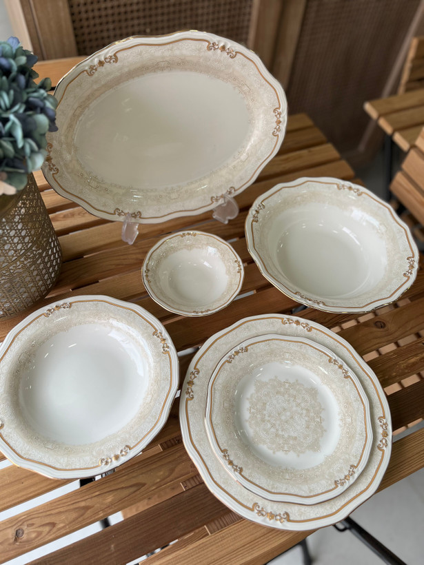سرویس غذا خوری چینی الیزایت ۲۶ پارچه( ست ۶ نفره)