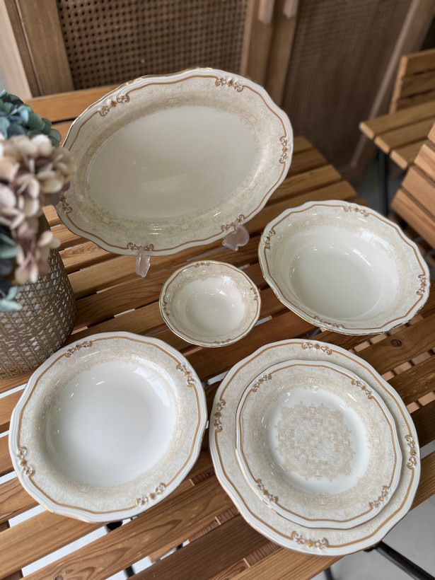 سرویس غذا خوری چینی الیزایت ۲۶ پارچه( ست ۶ نفره)