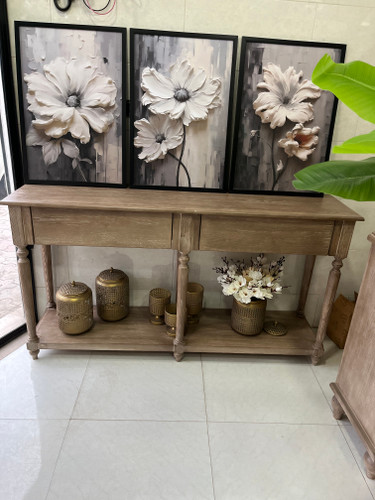 تابلو دکوراتیو ۳ تیکه مدرن طرح گل