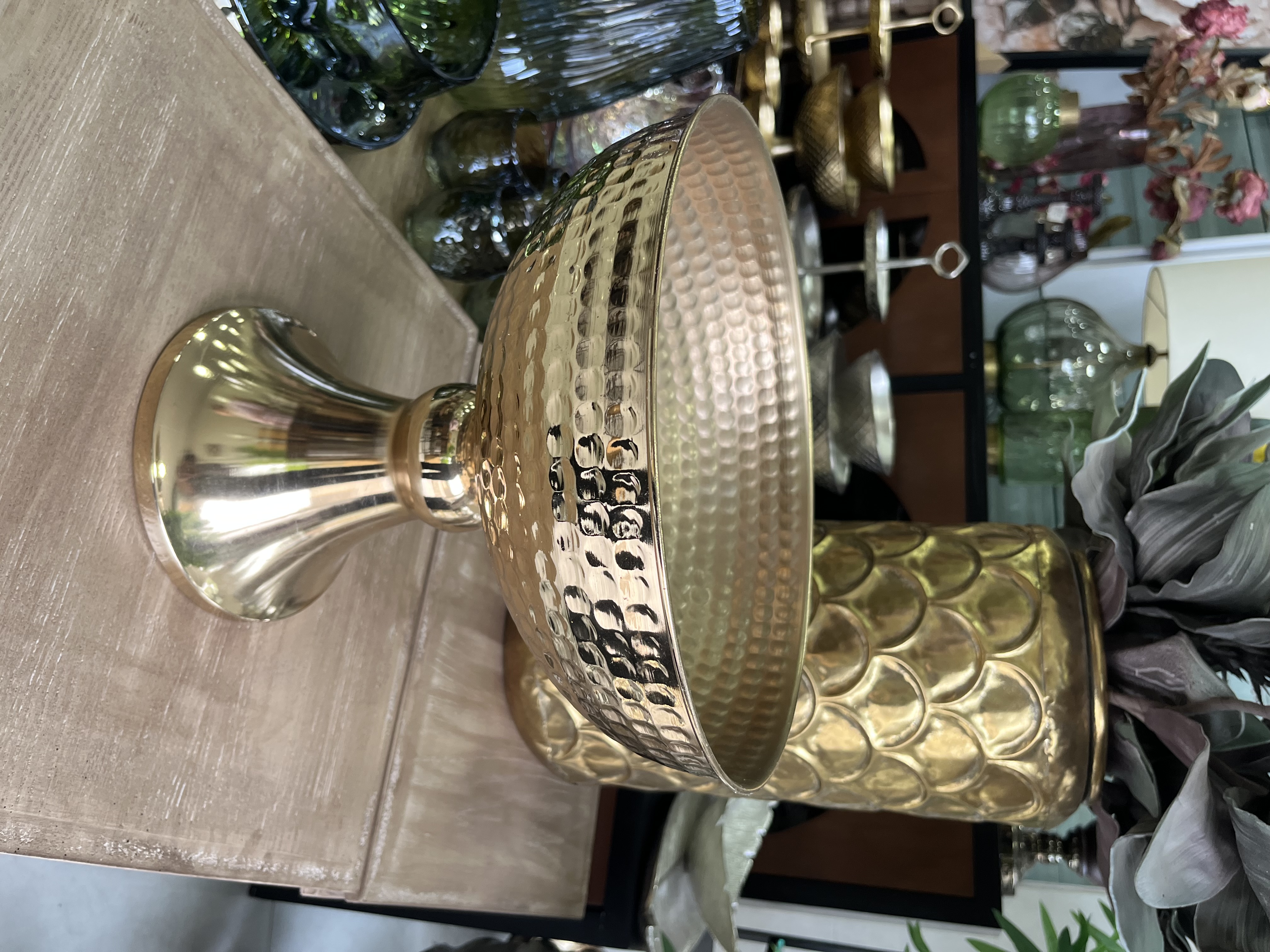 میوه خوری استیل چکشی طلایی کار وارداتی هندی