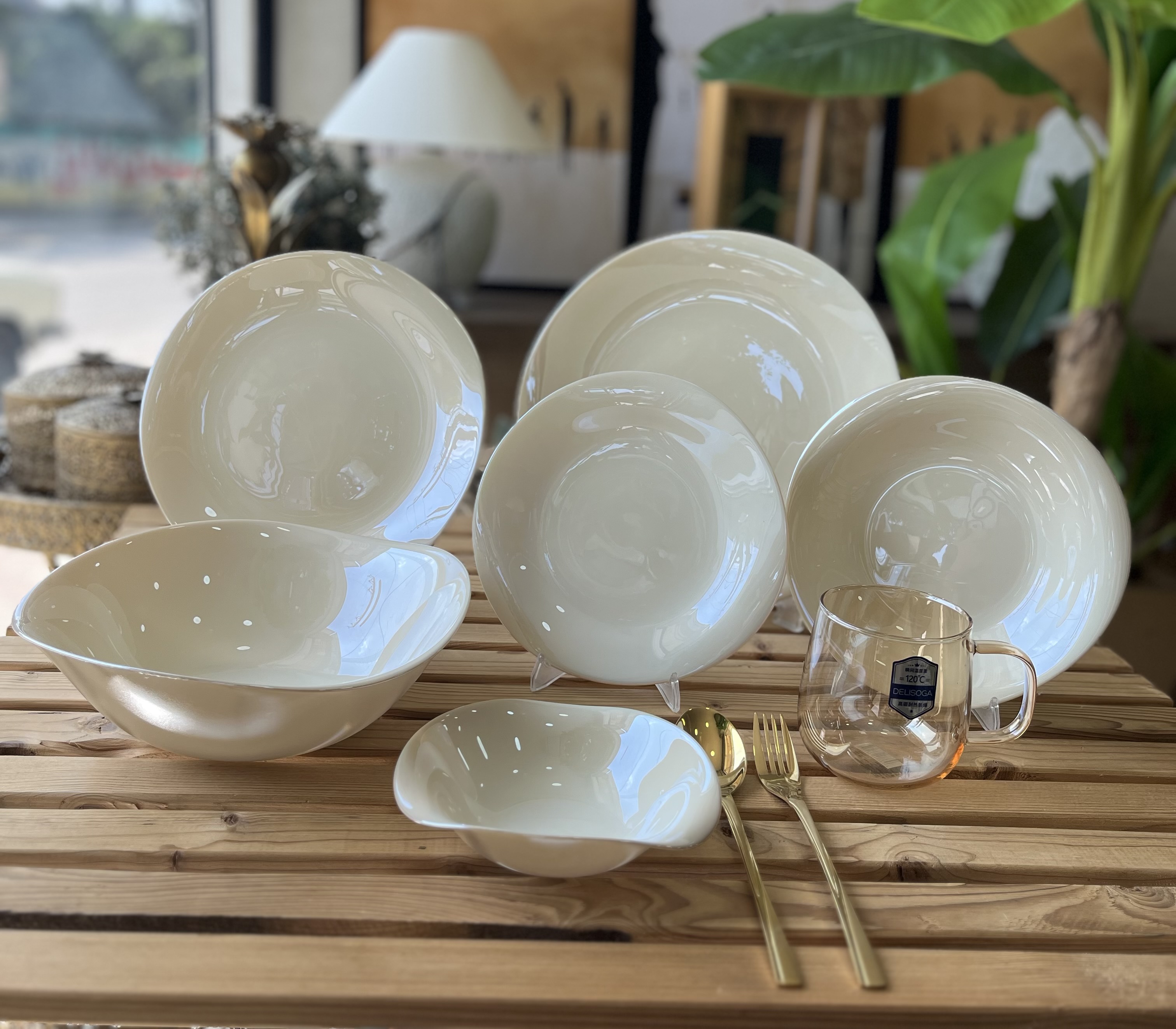 سرويس آركوپال ۲۶ پارچه گلدن اپال طرح ولاره نباتی ( سرویس ۶ نفره)