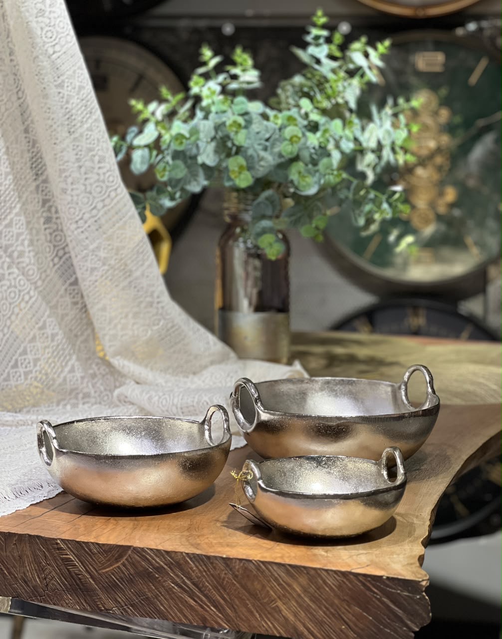 میوه خوری گرد الومینیوم رنگ ( سیلور) در سه سایز