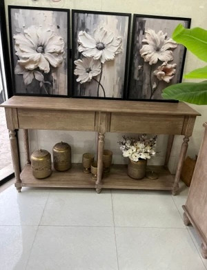 کنسول چوبی پایه خراطی ( چوب راش)سند پلاس