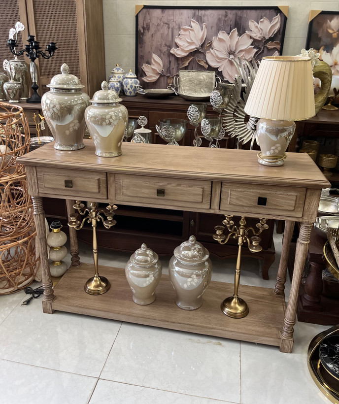 کنسول چوبی (چوب راش) روکش سند پلاس