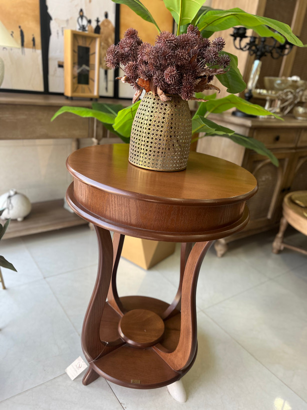 میز چوبی گرد کنار سالنی و پذیرایی برند اراستای( قطر ۶۰ سانت)