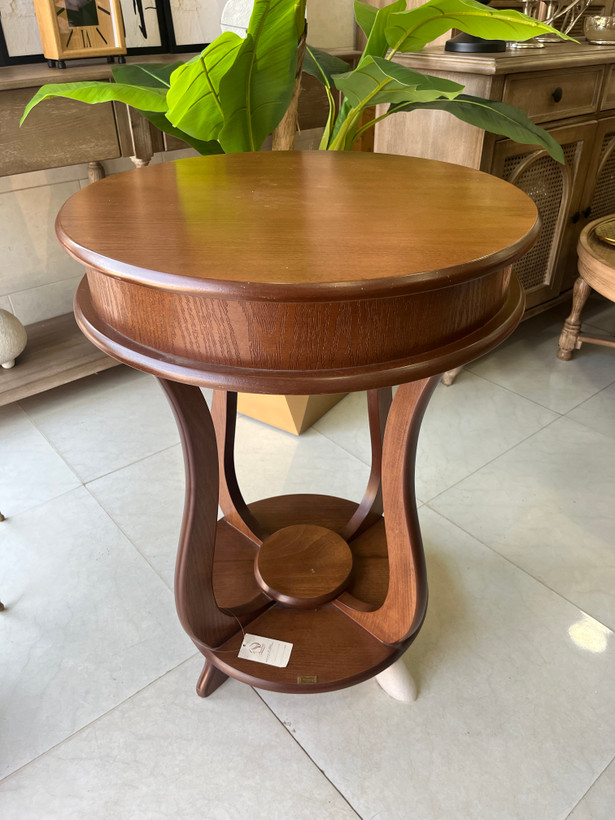 میز چوبی گرد کنار سالنی و پذیرایی برند اراستای( قطر ۶۰ سانت)