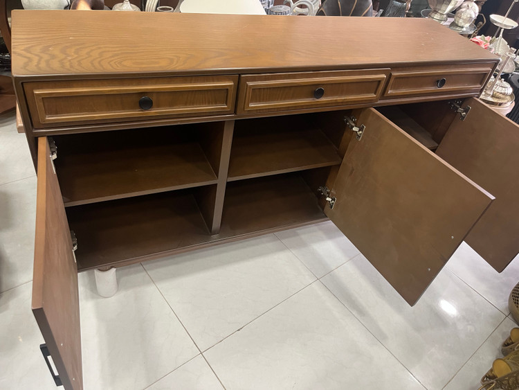 کنسول چوبی کلاسیک روکش طبیعی چوب بلوط ( عرض ۱۶۰ سانت)