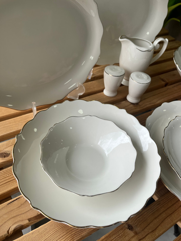 سرویس غذا خوری چینی ۲۹ پارچه الیزابت طرح مانوس ( ست ۶ نفره)