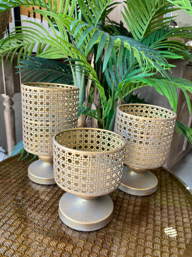 جا شمعی رومیزی مراکشی سه سایز (وارداتی)
