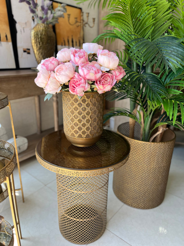 میز کنار سالنی فلزی مراکشی پتینه ( وارداتی)