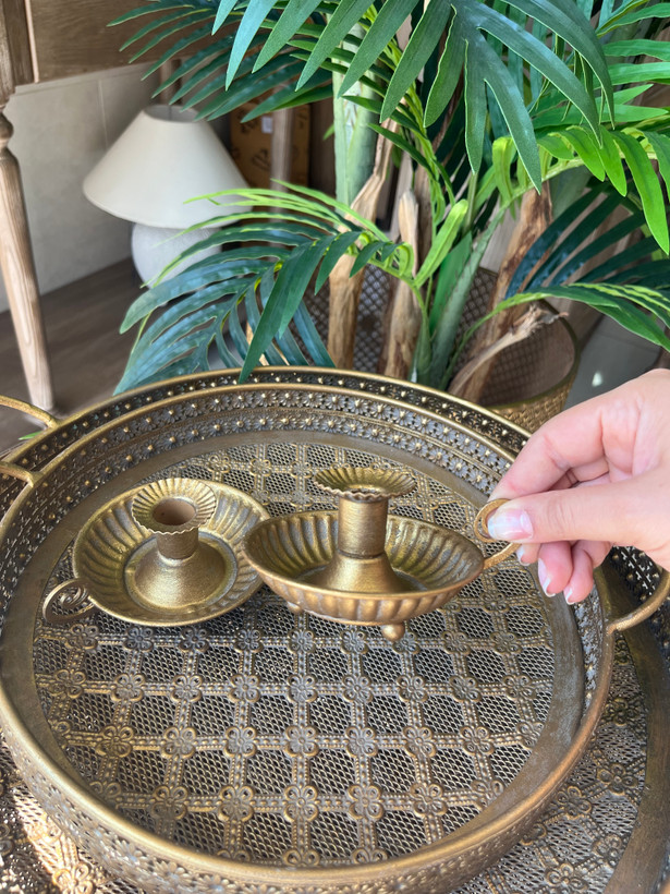 شمعدان مراکشی رو میزی طرح پتینه